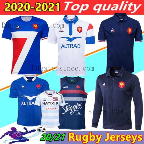 

2021 2020 france super rugby jerseys vest with jacket 2020 2021 france shirts rugby maillot de foot french boln rugby shirt jackets thailand, Black;gray