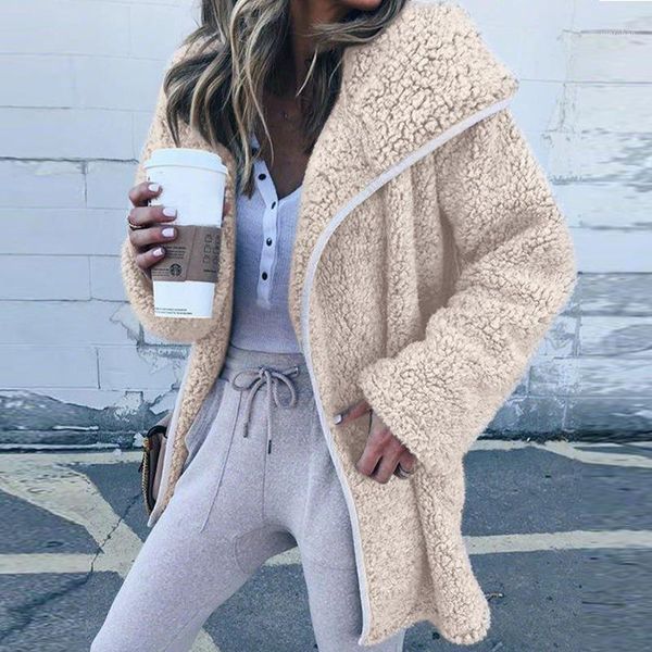 

winter warm female fur overcoat soft fluffy fleece hooded jacket women faux fur coat fashion casual zipper long outerwear1, Black