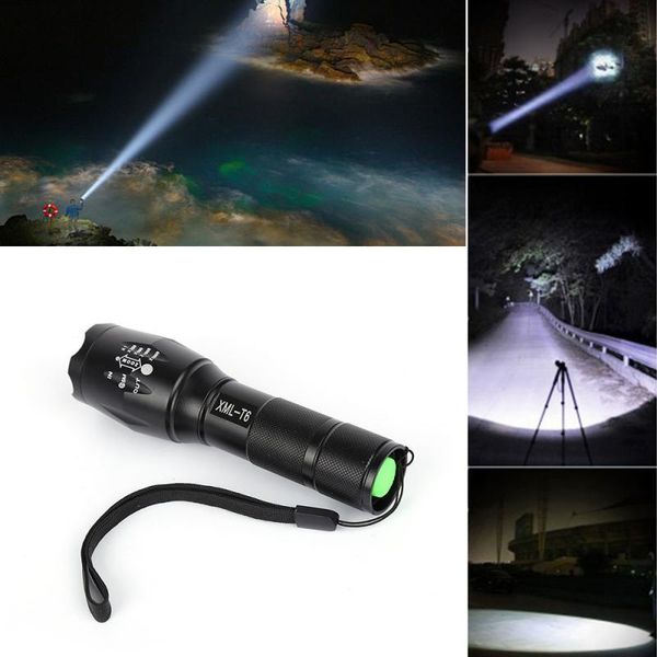 

portable led xm-l t6 torch tactical light zoom camping swimming lights outdoor lighting 5 mode lamp white
