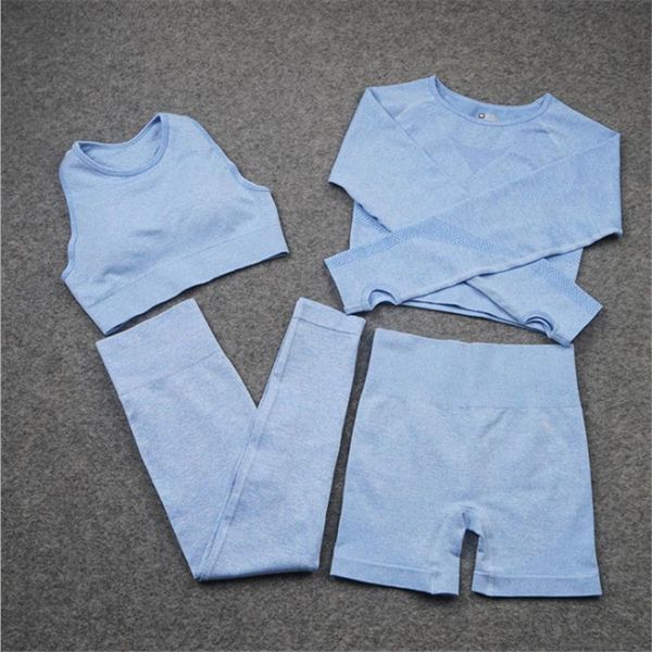 

4pcs women seamless yoga sets short+pants+bra+shirt fitness sports suits gym clothes breathable female running leggings set ds44, White;red