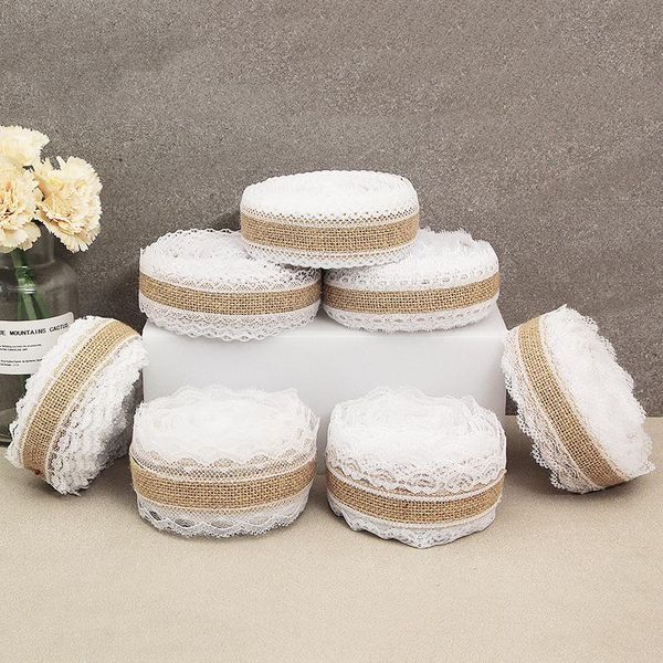 

2 метр натурального джута мешковина rolls hessian ленты с кружевом винтаж rustic свадебные украшения свадебные сувениры партии wmtfkv dh_nic