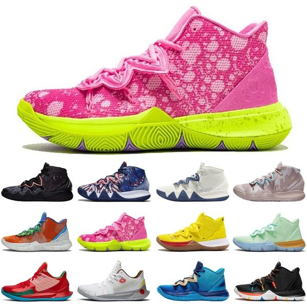 

kyrie irving\rspongebob 5 5s jumpman men basketball shoes friends usa all star mens trainers sports sneakers size 7-12