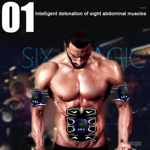 

lcd usb rechargeable muscle training gear stimulater ems abdomen body exercise massager lazy fitness body slimming1