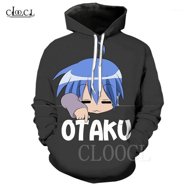 

lucky star hoodie men women 3d print spandex hoodies tracksuit casual anime streetwear asian size s-5xl popular 1, Black