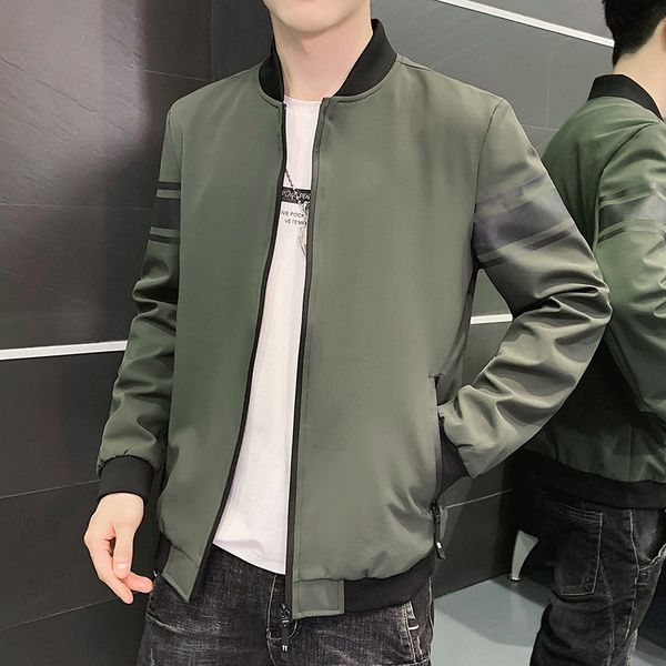 

autumn and winter 2020 new jacket korean fashion casual versatile thick coat men's clothes, Black;brown