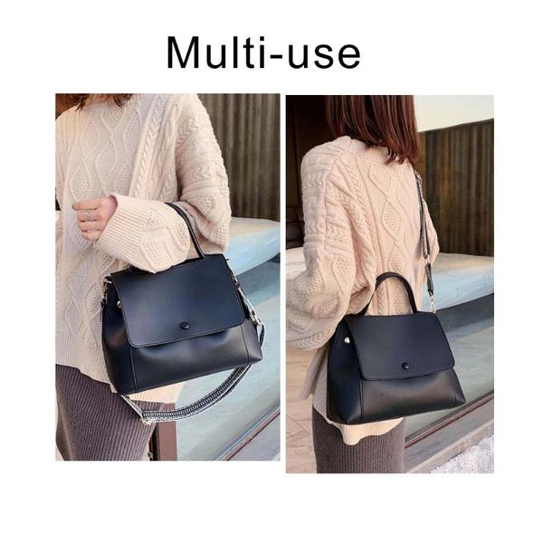 

fashion simply pu leather crossbody bags for women 2021 solid color shoulder messenger bag lady chain travel small handbags