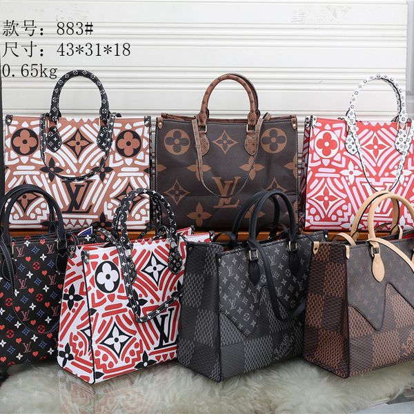 

designer lv louis vitton purse handbags fashion women shoulder leather tote bag printing flower crossbody messenger bag 883