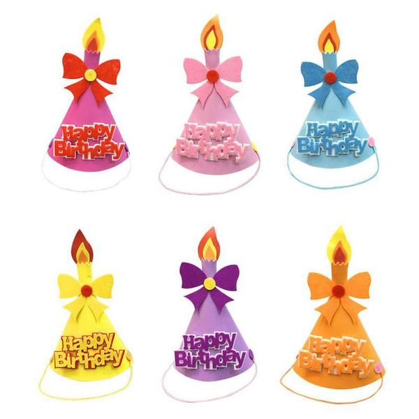 

cute birthday hat children's candle flag corner letter birthday hat party dress holiday celebration decoration accessories