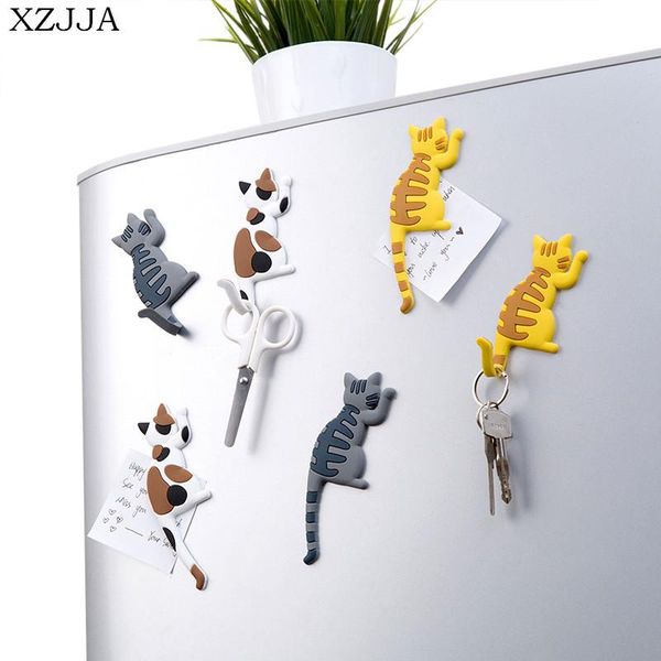 

hooks & rails xzjja 2pcs creative cartoon magnetic hook kitchen microwave oven refrigerator magnet family decorative storage