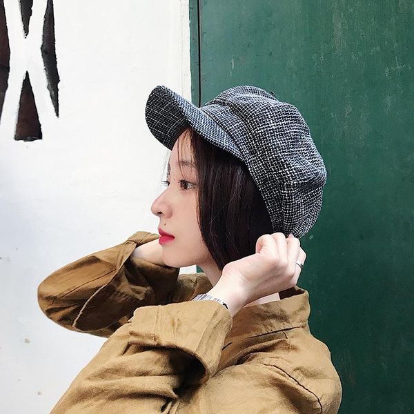 

cokk women hat octagonal cap korean vintage painter hat beret female sunshade vintage bonnet retro newsboy cap 2020 new fashion swy jllxwz, Blue;gray