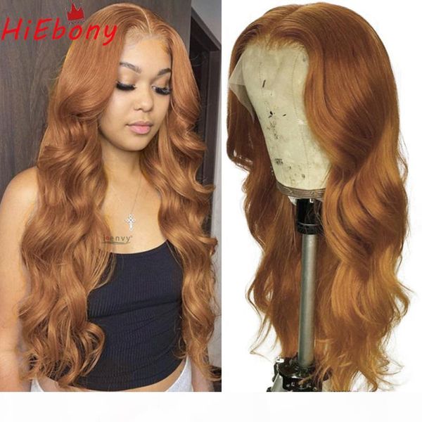 

honey blonde preplucked lace front wig #27 color 180% glueless remy hair lace front wig 13x4 frontal wigs with baby hair, Black;brown