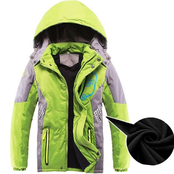 

new winter children outerwear warm coat sporty kids clothes waterproof windproof thicken boys girls cotton-padded jackets lj201202, Blue;gray