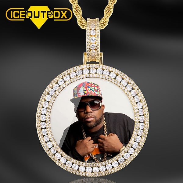 

new fashion custom made ps roundness solid pendant necklace custome picture for women men hip hop jewelry with tennis chain t200821, Silver