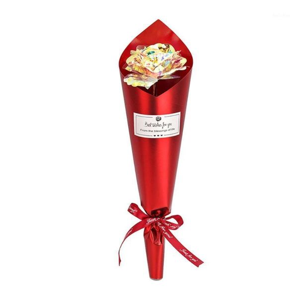 

imitation 24k color gold fake flower tanabata valentine's day gift gold foil rose flower thanksgiving christmas creative gift1