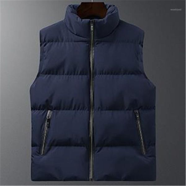 

mens slim coats clothing thick cotton padded vest winter casual waistcoat male sleeveless jacket plus size 4xl warm overcoat new1, Black;white
