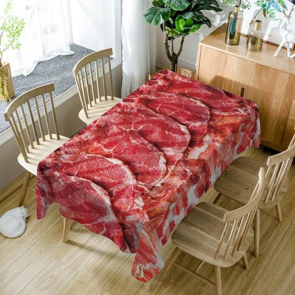 

customize rectangle tablecloth fresh five-flowered steak pattern washable cotton table cloth for banquet party table cover1