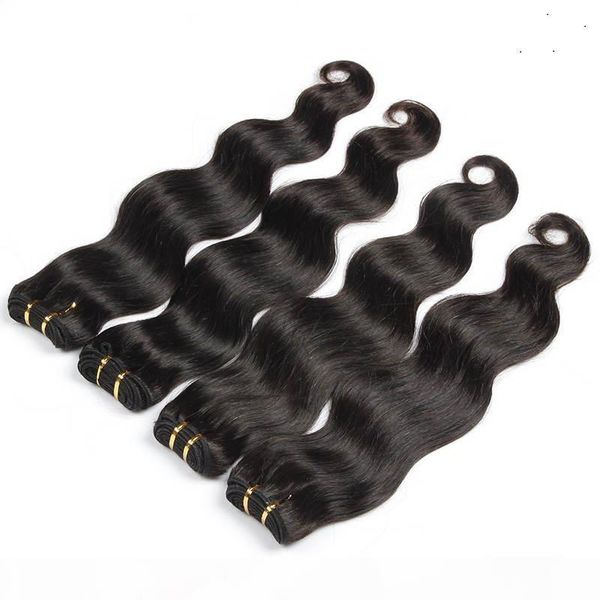 

100% off black color human hair body wave brazilian hair weave bundles 10-30 inchs non remy hair extensions