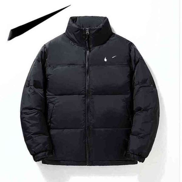 

designer luxury nk classic tech fleece coat mens womens winter warm thickened down cotton padded hooded loose puffer jacket m-3xl, Black