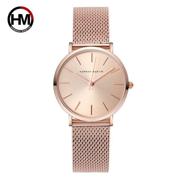 

new style bracelet japan quartz movement stainless steel mesh band women watch waterproof full rose gold lady watch 36mm 201123, Slivery;brown