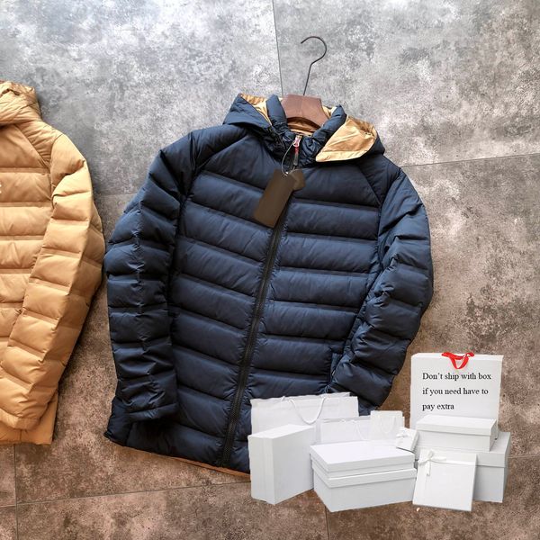 

mens down jackets 2020 winter parkas classic outerwear men puffer coats pocket jackets letter pattern mens plus size, Black