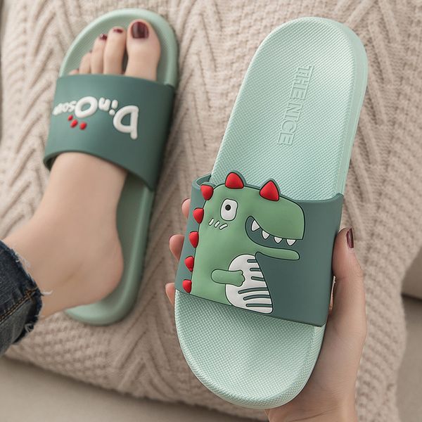 

women for home non-slip indoor lovely cartoon summer flat casual beach slippers girls y1124, Black