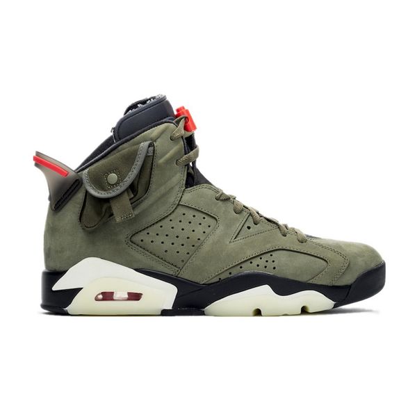 

6 travis army green reflective 6s basketball shoes mens trainer 2019 new sneakers with boxfast ship