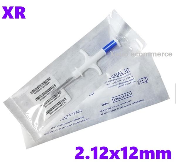 

100set fdx-b стандартное животное microchip rfid шприц 212x12 мм чипсы собак pet unjector стерильный овечий шприц microchip для идентификаци