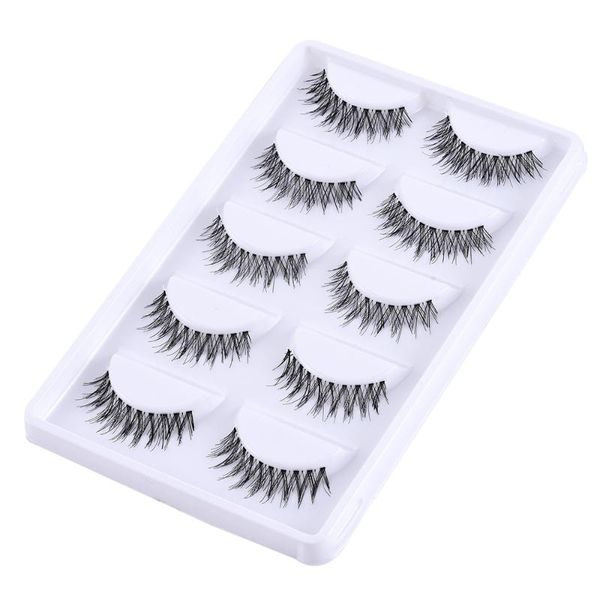 

false eyelashes 5 pairs natural wispy volume fake lashes extension handmade cruelty-eyelash long makeup eye
