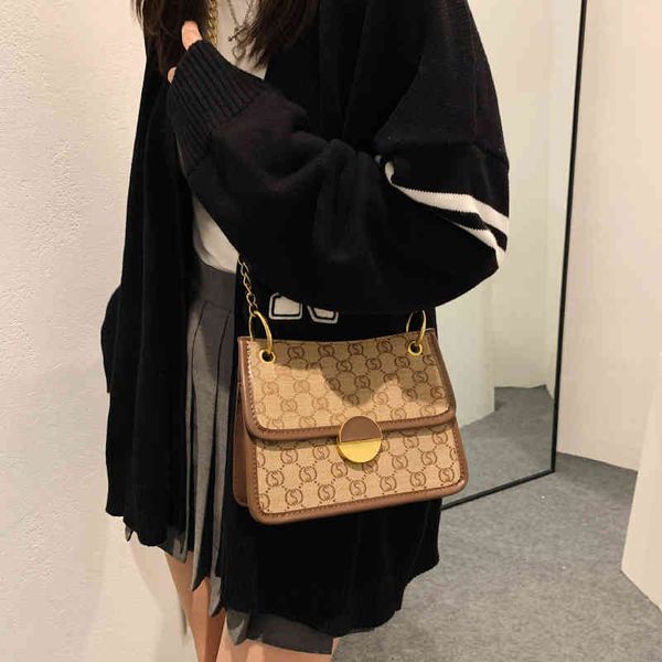 

2022 latest handbag factory store october single shoulder small bag female ins2022 chain autumn and winter texture square zkzj