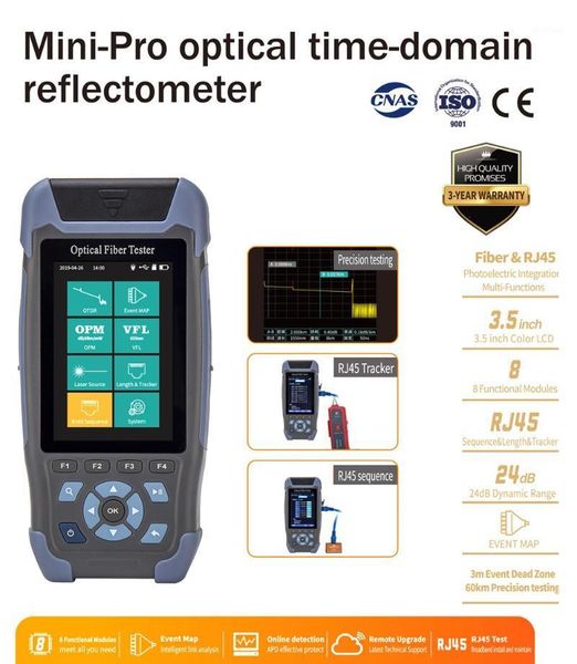 

russian otdr fiber optical tester with 9 functions vfl ols opm event map 24db for 64km cable fiber cable tester otdr1