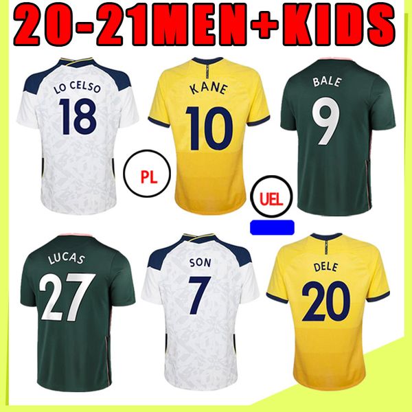 

2020 soccer jersey son kane dele bale lo celso lucas ndombele lamela dier 2021 high-quality + kids kit football shirt, Black;yellow