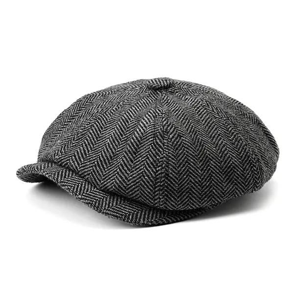 

sboy hats men visor woolen blending beret caps outdoor casual winter ivy flat hat, Blue;gray