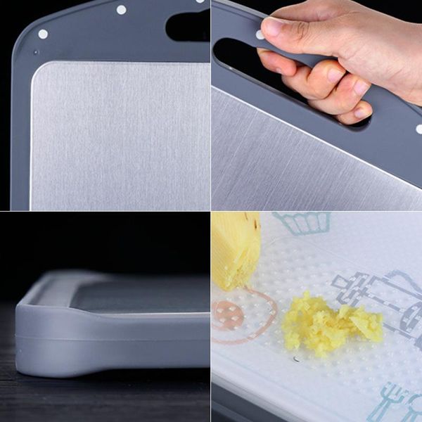 

stainless steel cutting board double side chopping board meats vegetable cutting block kitchen stuff kitchen accessories bbyuzm