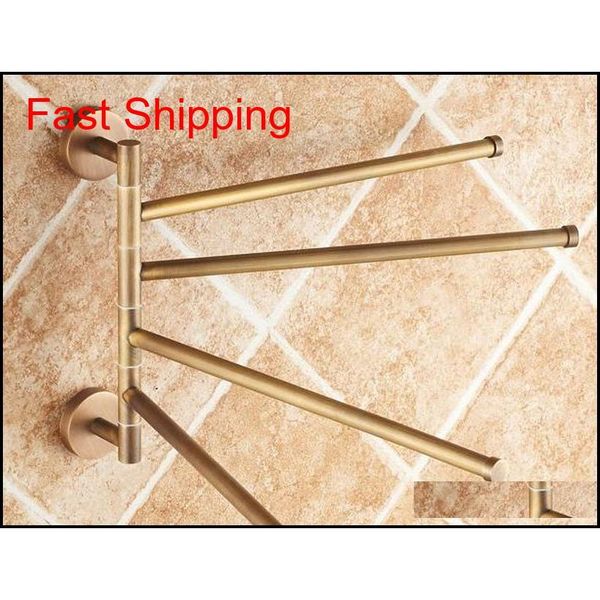 

towel racks antique brass 4 layer activities towel bar holder 180 degree rotation wall bathroom accessories han qylqty yh_pack