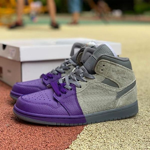 

shoes jumpman 1 mid sheila rashid medium grey cool court big size gym schoenen