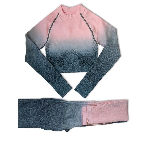 

2021 women seamless yoga set fitness sports suits gym yoga long sleeve shirts high waist running leggings workout pants, White;red