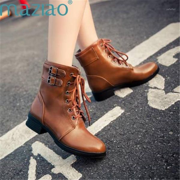 

winter boots round toe belt buckle flat bottom shoes casual comfortable luxury ankle boots for women autumn winter maziao1, Black