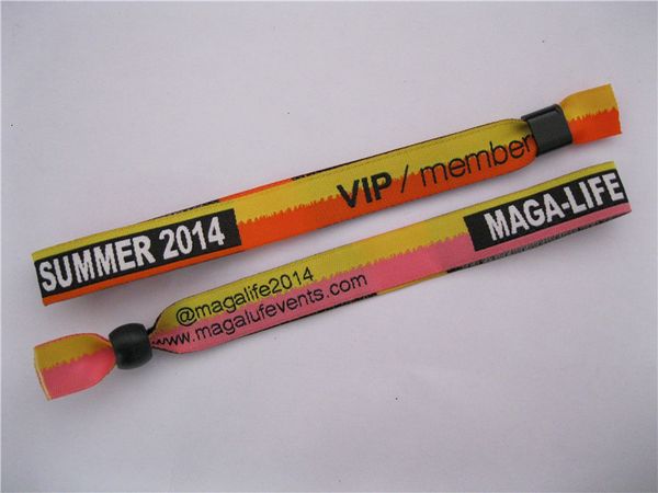

printing polyester custom sublimated woven bracelets wristband dye your on it good promotional products wholesale, Black