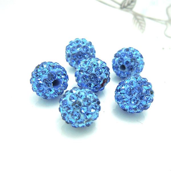 

100pcs 10mm sky blue color austria beads crystal disco ball beads spacer beads 6 row crystal clay 27 color wmttwb petsyard