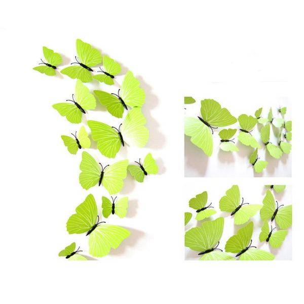 

12pcs pvc 3d butterfly wall decor cute butterflies wall stickers art decals home decoration room bbyfwv