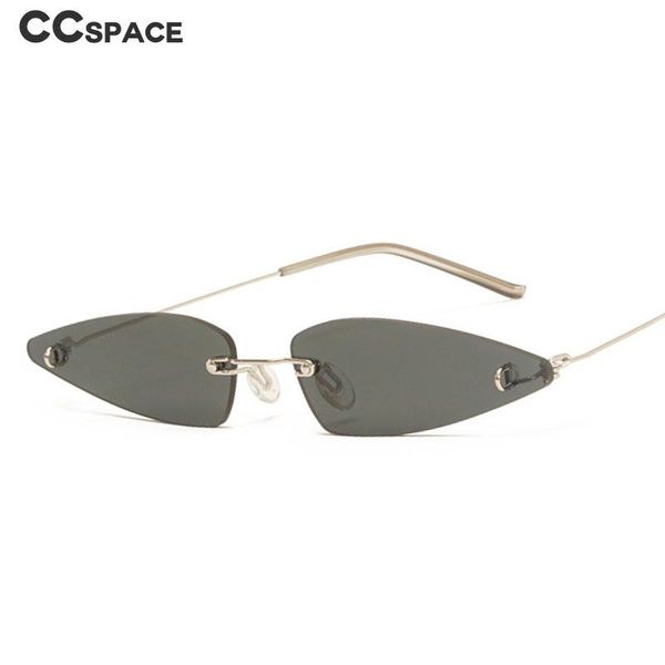 

sunglasses 49347 rimless men women fashion shades uv400 vintage glasses, White;black