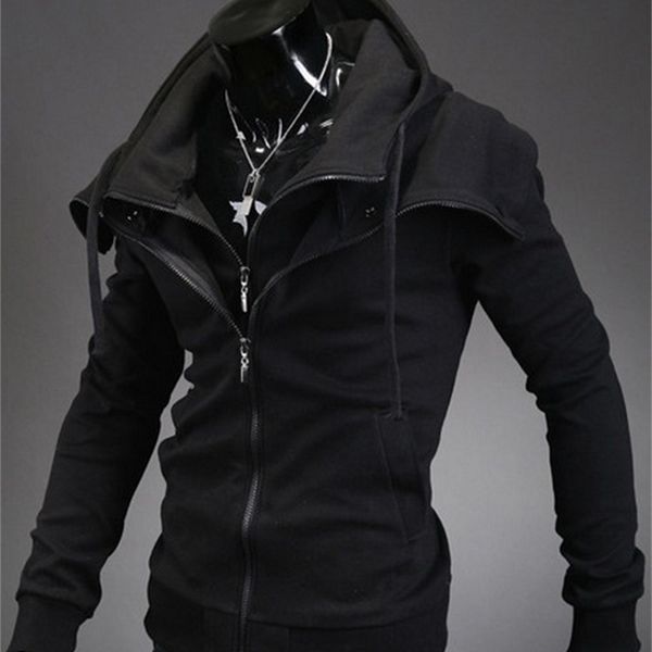 

zogaa fashion autumn casual male hoodie cardigan short sweater plus size jacket with streetwear and jackets lpxu, Black;brown