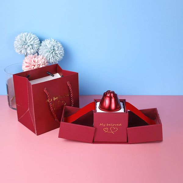 

rose space metal rose lifting jewelry gift box for valentine's day mother's day wedding anniversary christmas girlfriend gift