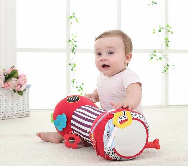 

42cm newborn baby multifunction crawling roller toddler toys fitness sport soft squishy stuffed plush toys music teether bibiq1221