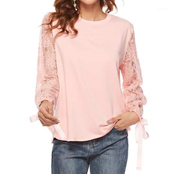 

women office shirts autumn fashion causal bow hollow out long sleeve ladies shirt o-neck blouse blusas mujer de moda 20211, White