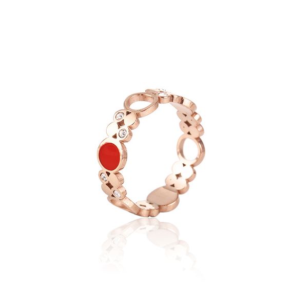 

new style ring ladies fashion stainless steel rose gold ring fashion ring, Golden;silver