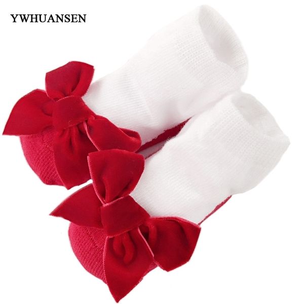 

ywhuansen autumn winter bowknot baby girls socks cotton spring socks for children princess socks for newborn baby clothing meias y201009, Pink;yellow