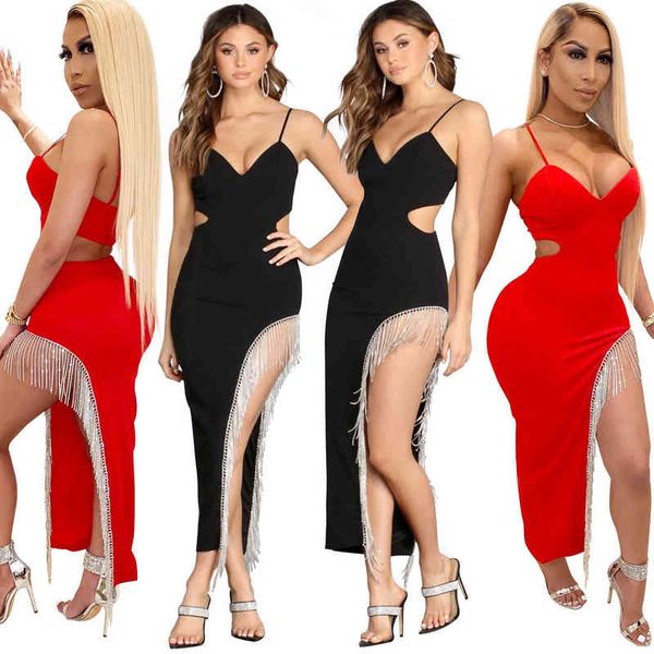 

casual dresses 2022 women's fashion suspender nightclub dresses h3356, Black;gray