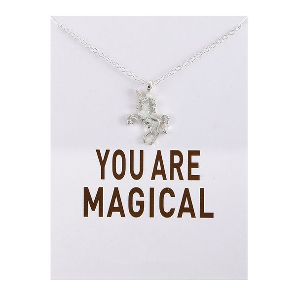 

no fashion high new arrived quality you are magical unicorn horse necklace pendant jewelry for women