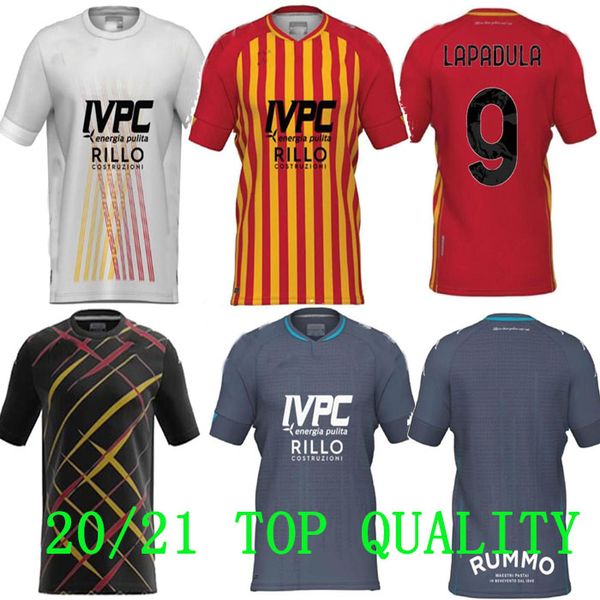 

2020 benevento calcio soccer jerseys home away 2021 lapadula viola glik caprari i.falque ionita football uniforms shirts thailand, Black;yellow